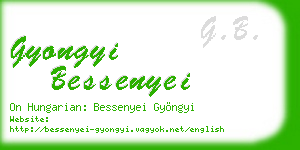 gyongyi bessenyei business card